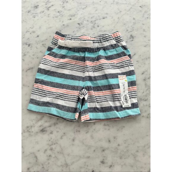 Jumping beans striped pull on shorts Sz 2T boys - Picture 1 of 3
